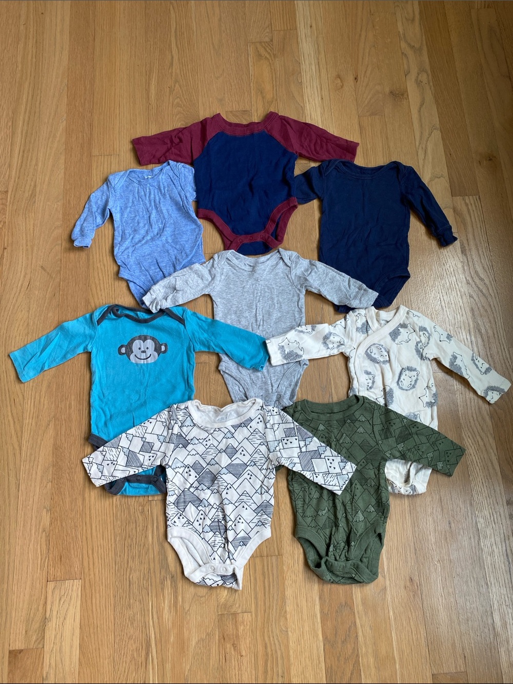 Set of Carter’s 3 Month Long Sleve Body Suits